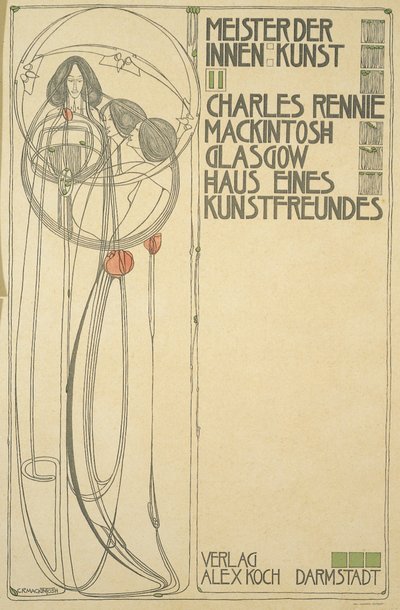 Titelpagina voor Haus Eines Kunstfreundes (Meister der Innenkunst II), 1902 door Charles Rennie Mackintosh