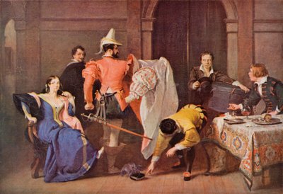 Shakespeare: Katherina en Petruchio, De Getemde Feeks, Act IV, Scene 3 door Charles Robert (after) Leslie