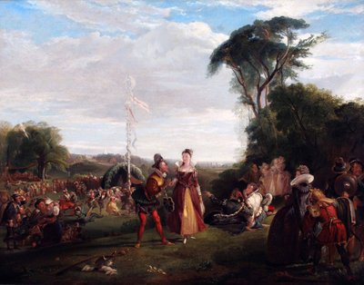 Meidag in de tijd van koningin Elizabeth (1821) door Charles Robert Leslie