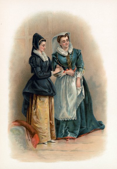 Mevrouw Page en mevrouw Ford uit de Vrolijke Vrouwtjes van Windsor door Charles Robert Leslie