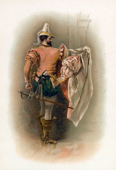 Petruchio uit De getemde feeks door Charles Robert Leslie
