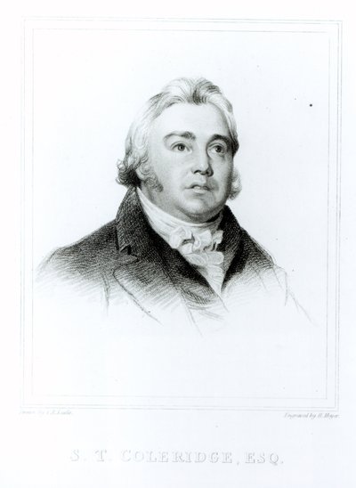 Portret van Samuel Taylor Coleridge (1772-1834) gegraveerd door Henry Meyer (1782-1847) door Charles Robert Leslie