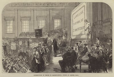 Uitdeling van Prijzen aan Pupillen van de Ragged-School in Exeter Hall door Sir John Charles Robinson