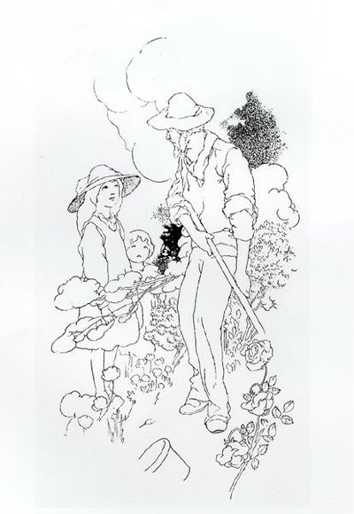 Tuinman aan het werk door Charles Robinson