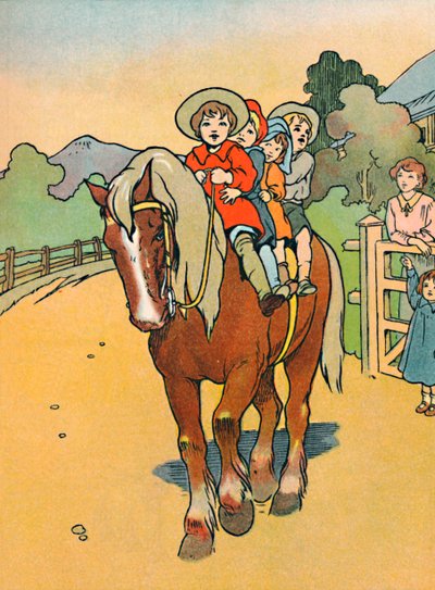 Naar school in Nieuw-Zeeland, 1912 door Charles Robinson
