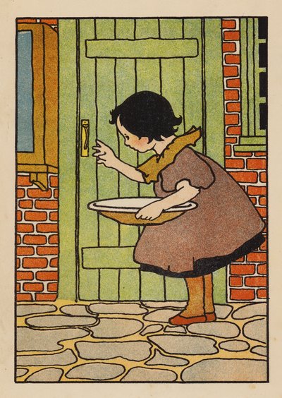 Illustratie voor Babes and Birds (kleur litho) door Charles Robinson