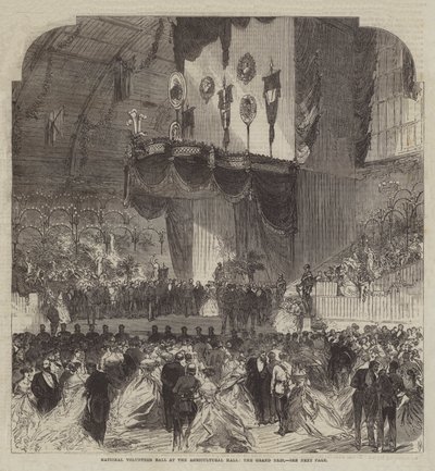 Nationaal Vrijwilligersbal in de Landbouwhal, de Grote Troon door Sir John Charles Robinson