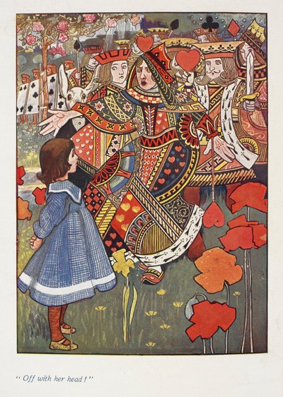 "Haar hoofd eraf." Alice met de rode koningin. door Charles Robinson