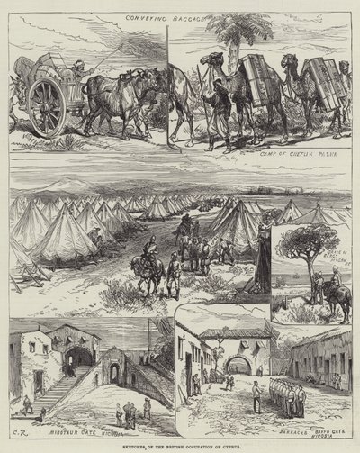 Schetsen van de Britse bezetting van Cyprus door Sir John Charles Robinson