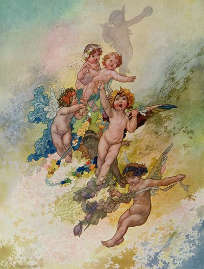 Lente uit De Seizoenen, in opdracht voor de Pears Annual 1920 door Charles Robinson