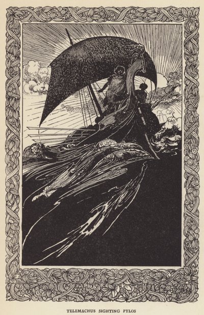 Telemachus ziet Pylos door Sir John Charles Robinson