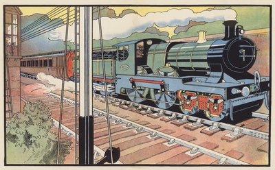 De Sneltrein die een Seinpost Passeert door Charles Robinson