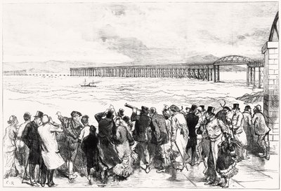 De Tay-brug zoals die verscheen op maandag 29 december om tien uur (gravure) door Charles Robinson