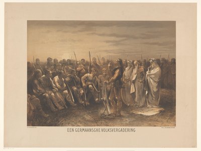 Germaanse volksvergadering door Charles Rochussen
