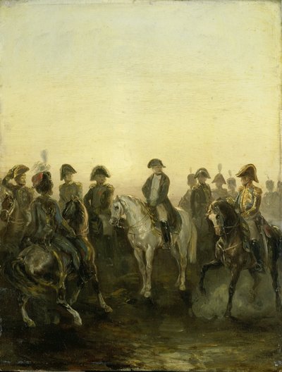 Napoleon met zijn Staf door Charles Rochussen