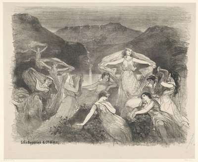 Scène uit ballet Zélie of de toversluier door Charles Rochussen