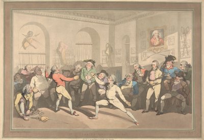 De schermacademie van de heer H. Angelo door Charles Rosenberg