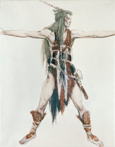 Kostuumontwerp voor Siegfried, c1850-1880 door Charles S Ricketts