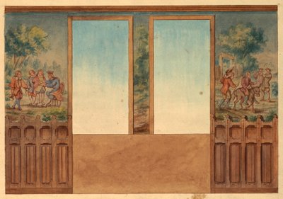 Ontwerp voor Deel van Trap, Château-sur-Mer, Newport, Rhode Island door Charles Salagnad, French