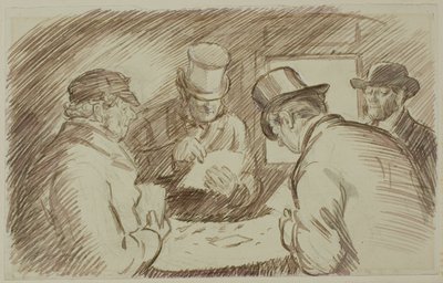 Een Kaartspel door Charles Samuel Keene