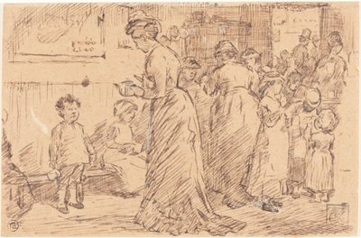 Een stationsbuffet door Charles Samuel Keene
