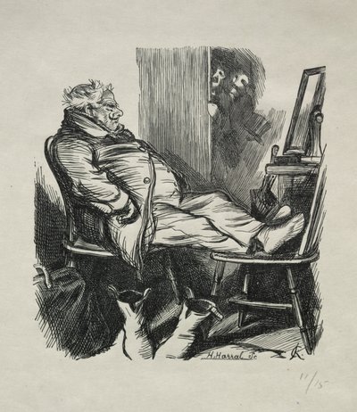Hoe ik mijn snor verloor, 1866 door Charles Samuel Keene