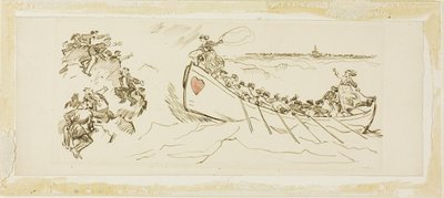 Reddingsboot Vol Vrouwen door Charles Samuel Keene
