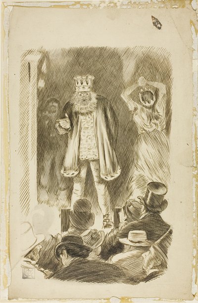 Lord Salisbury Spreekt een Vergadering Toe door Charles Samuel Keene