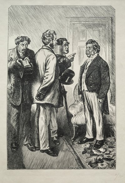 Onze Kerstkalkoen, Mr. Bobsby Bezorgd, 1868 door Charles Samuel Keene