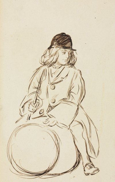 Portret van Little Corbauld door Charles Samuel Keene