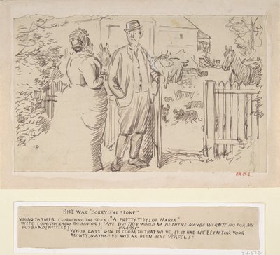 Ze had Spijt dat ze Sprak, 1870-1891 door Charles Samuel Keene