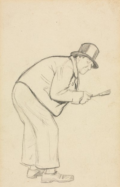 Studie voor Een Vrouwenhater door Charles Samuel Keene