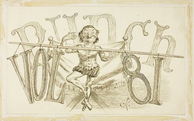 Studie voor Titelpagina van Punch, Volume 81 door Charles Samuel Keene