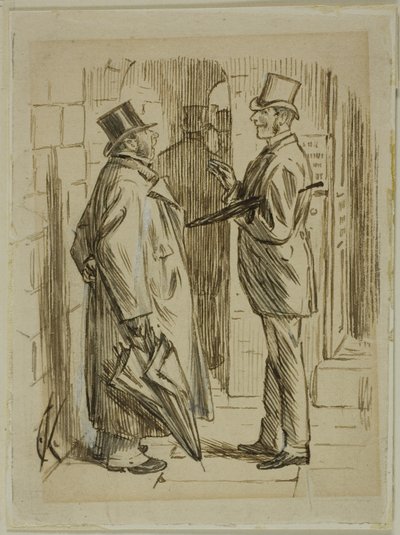 Op de markt door Charles Samuel Keene