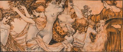 Een illustratie uit de Rubaiyat van Omar Khayyam, begin 20e eeuw 1914-1915 door Charles Sergeant Jagger