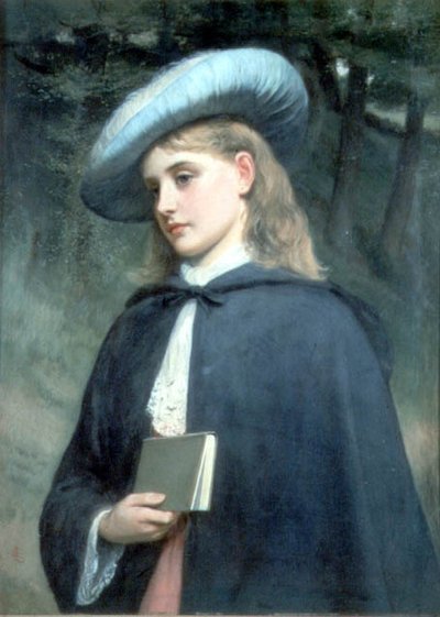 Meisje met een boek door Charles Sillem Lidderdale