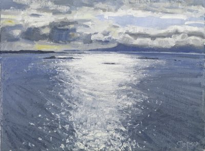 Donkere avond, 2017 (olieverf op doek) door Charles Simpson