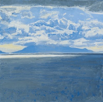 Donkere Zee, Rum, 2015 (olieverf op doek) door Charles Simpson