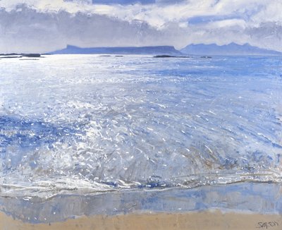Late namiddag, Eigg  Rum, 2013 (olieverf op doek) door Charles Simpson