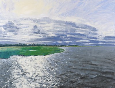 Oktoberlicht, Aberlady, 2012 (olieverf op doek) door Charles Simpson