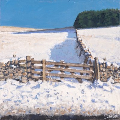 Poort langs de weg, 2017 (olieverf op doek) door Charles Simpson