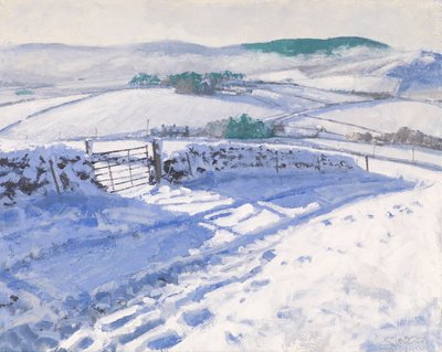 Sneeuw: Mist op de heuvels, 2016 (olieverf op doek) door Charles Simpson