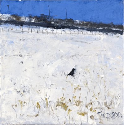 Winterkraai, 2011 (olieverf op doek) door Charles Simpson