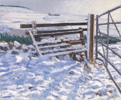 Winterpoort, 2017 (olieverf op doek) door Charles Simpson
