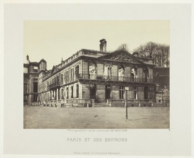 Palais de Saint-Cloud, uit de serie "Paris et ses environs" (Parijs en omgeving) door Charles Soulier