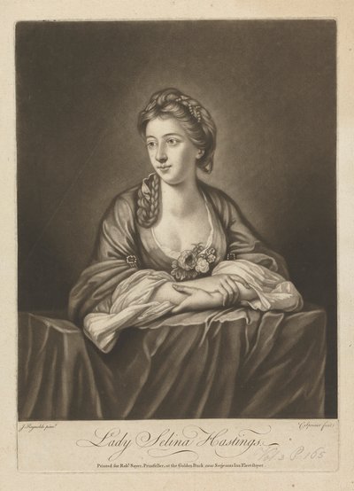 Lady Selina Hastings (geboren Shirley), Gravin van Huntington door Charles Spooner