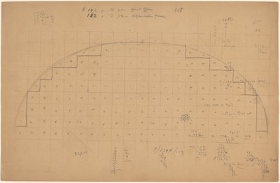 Diagram van een Lunet door Charles Sprague Pearce