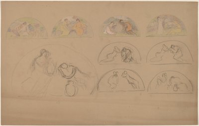 Studies voor lunetten door Charles Sprague Pearce