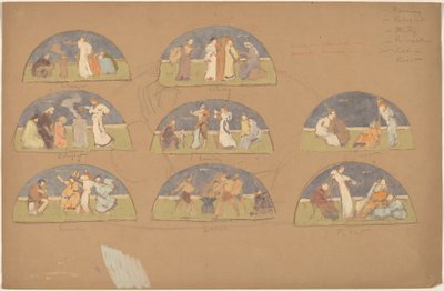 Studies voor Lunetten door Charles Sprague Pearce