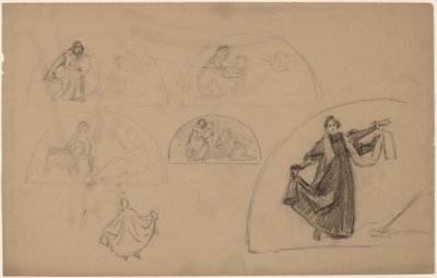 Studies voor een Lunet door Charles Sprague Pearce